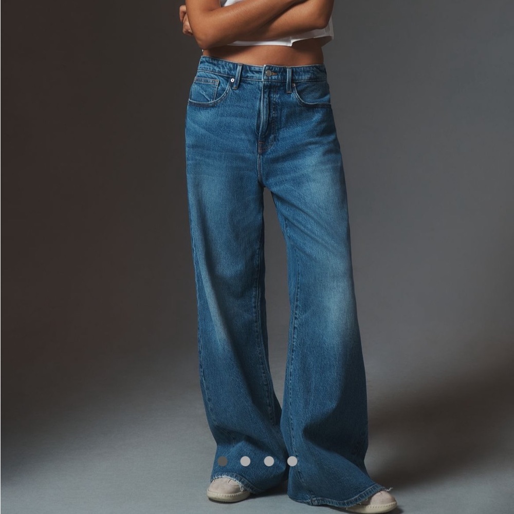 Good American Good Ease Wide Leg Jeans